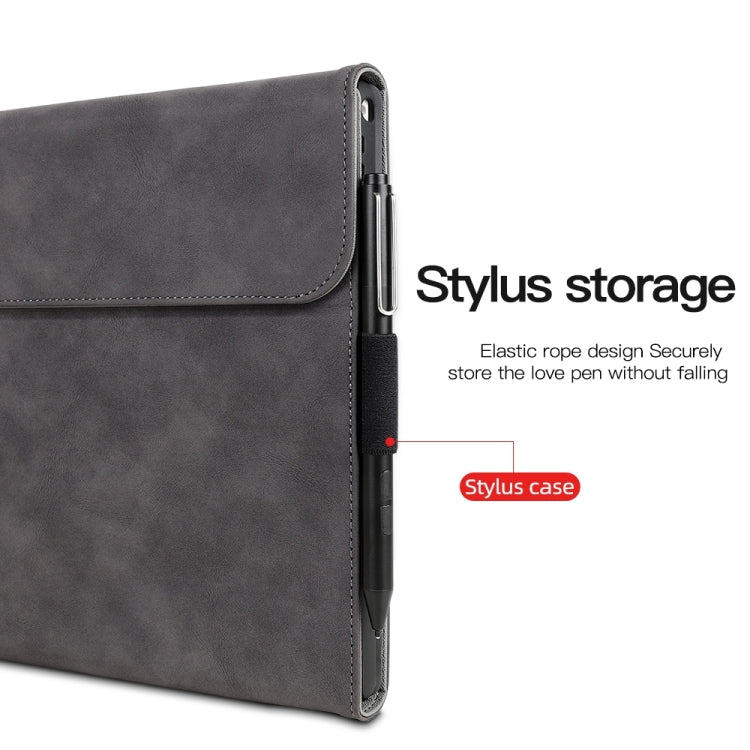 For Microsoft Surface Go 3 / 2 / 1 Sheepskin All-Inclusive Shockproof Protective Case with Power Bag(Grey) - Others by PMC TechLife | Online Shopping South Africa | PMC TechLife | Buy Now Pay Later Mobicred
