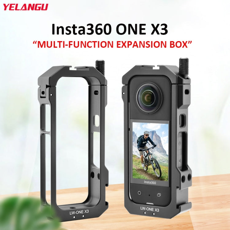 For Insta360 X3 YELANGU LW-ONE X3 Metal Cage Extended Frame Case With T1 Tripod - free shipping - PMC TechLife - Order now!