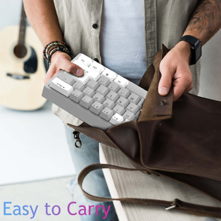 AULA F3261 Type-C Wired Hot Swappable 61 Keys RGB Mechanical Keyboard(Grey Black Green Shaft) - free shipping - PMC TechLife - Order now!