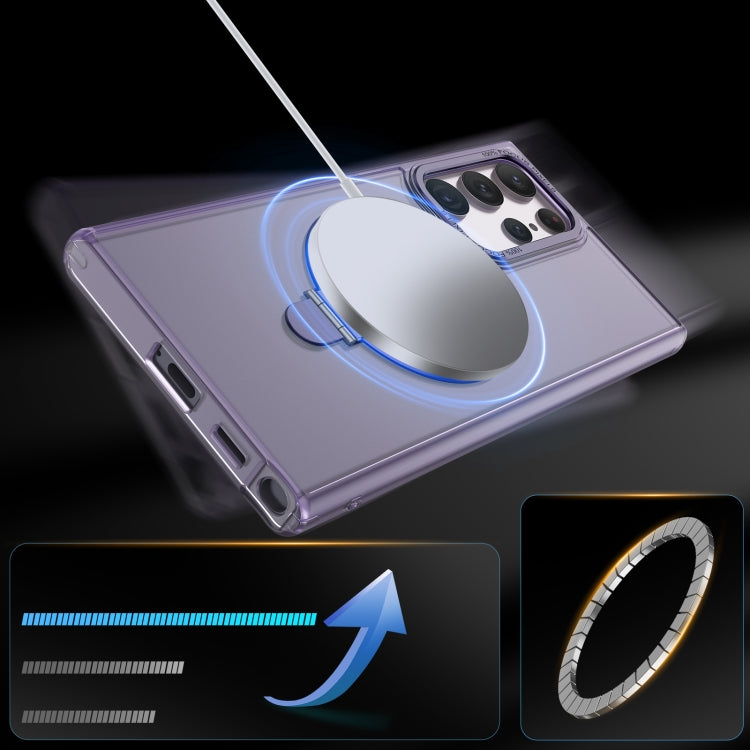 For Samsung Galaxy S23 Ultra 5G LK 3 in 1 MagSafe Magnetic Holder Phone Case(Purple) - Galaxy S23 Ultra 5G Cases by PMC TechLife | Online Shopping South Africa | PMC TechLife