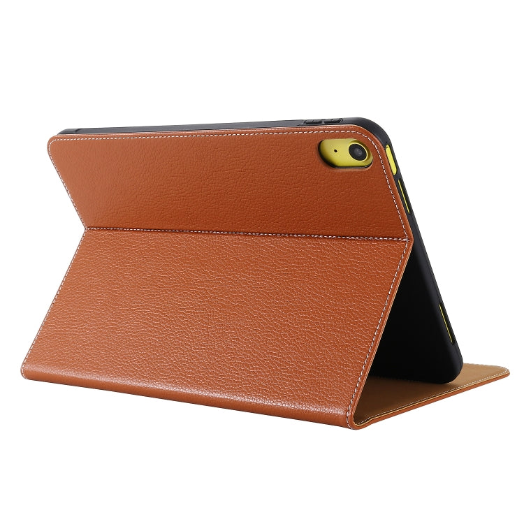 For iPad 2025 / 2022 GEBEI Silk Texture Flip Tablet Leather Case(Brown) - free shipping - PMc TechLife - Order now!