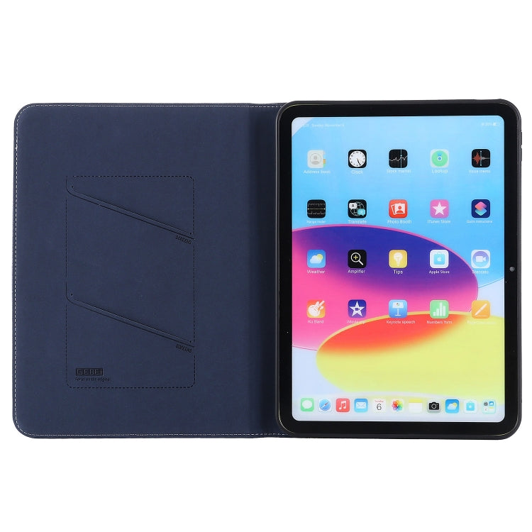 For iPad 2025 / 2022 GEBEI Silk Texture Flip Tablet Leather Case(Blue) - free shipping - PMc TechLife - Order now!