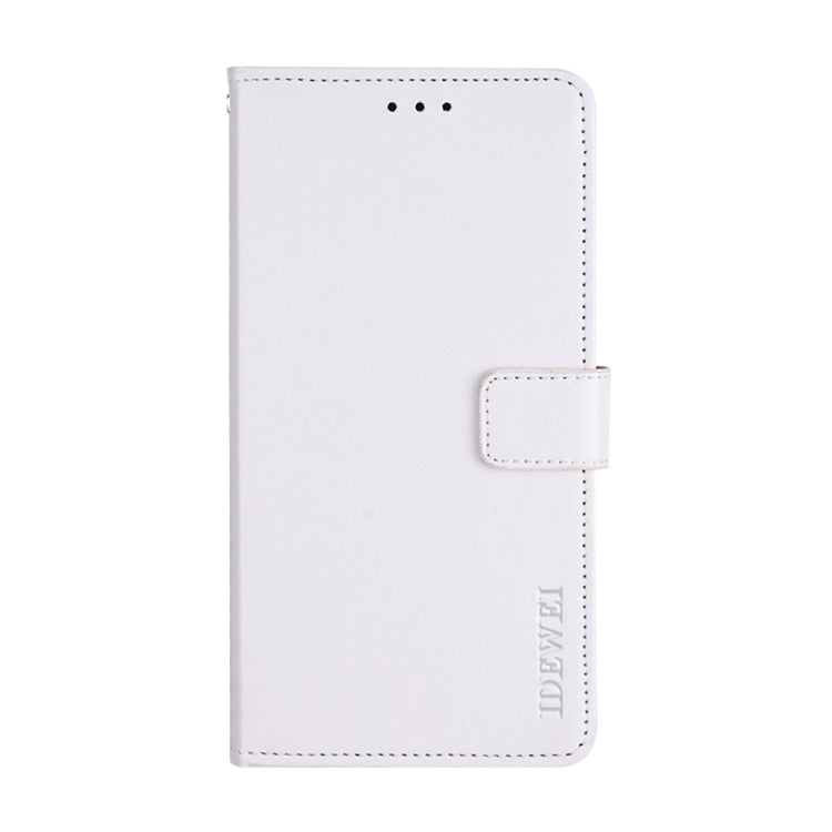 For T-Mobile REVVL 6 5G idewei Crazy Horse Texture Leather Phone Case with Holder(White) - More Brand by idewei | Online Shopping South Africa | PMC Jewellery | Buy Now Pay Later Mobicred