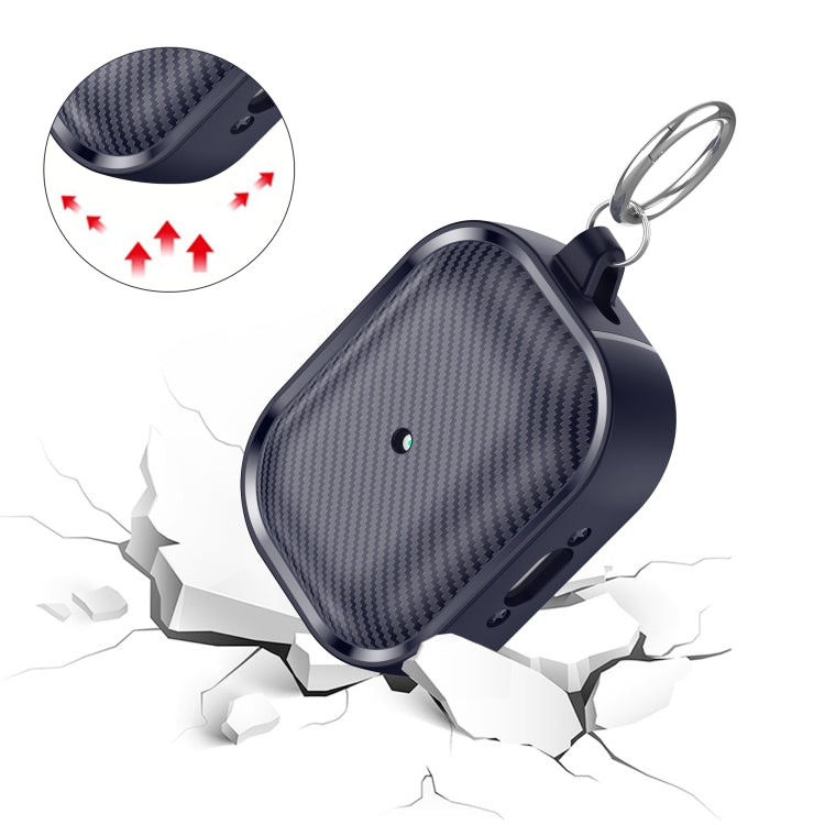 For AirPods Pro Photo Frame Carbon Fiber Series Earphone Case(Dark Blue) - For AirPods Pro by PMC Jewellery | Online Shopping South Africa | PMC Jewellery | Buy Now Pay Later Mobicred