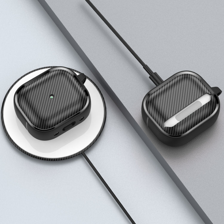 For AirPods 3 Photo Frame Carbon Fiber Series Earphone Case(Black) - For AirPods 3 by PMC Jewellery | Online Shopping South Africa | PMC Jewellery | Buy Now Pay Later Mobicred