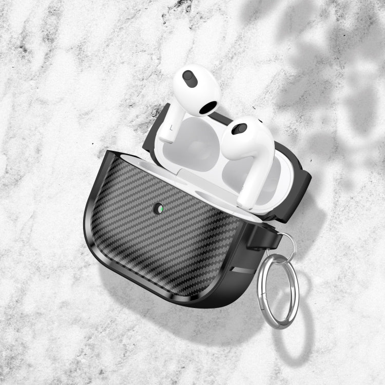 For AirPods 3 Photo Frame Carbon Fiber Series Earphone Case(Black) - For AirPods 3 by PMC Jewellery | Online Shopping South Africa | PMC Jewellery | Buy Now Pay Later Mobicred