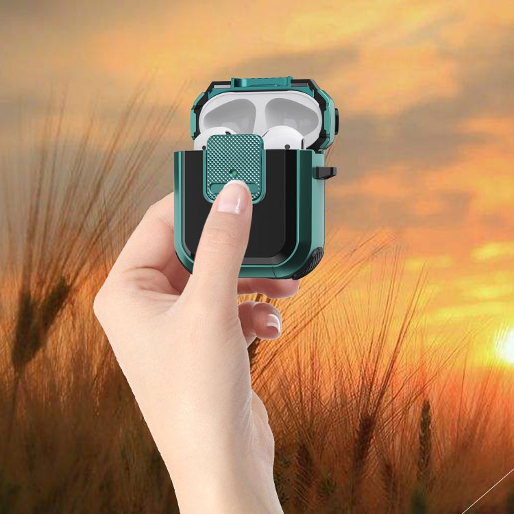 For AirPods 2 / 1 Wireless Earphones Protective Case(Army Green) - For AirPods 1/2 by PMC Jewellery | Online Shopping South Africa | PMC Jewellery | Buy Now Pay Later Mobicred