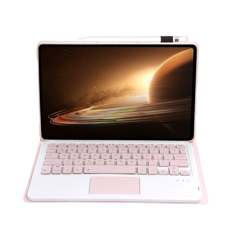 For OPPO Pad 2 11.61 inch 2023 OP13-A Lambskin Texture Ultra-thin Detachable Bluetooth Keyboard Leather Case with Touchpad(Pink) - Others Keyboard by PMC TechLife | Online Shopping South Africa | PMC TechLife