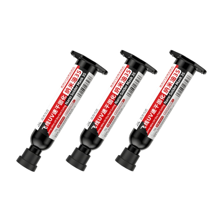 3pcs Qianli MEGA-IDEA Nano Solder Mask 3S Jump Wire UV Dry Fast Curing Glue - Repair Glue Series by QIANLI | Online Shopping South Africa | PMC TechLife | Buy Now Pay Later Mobicred