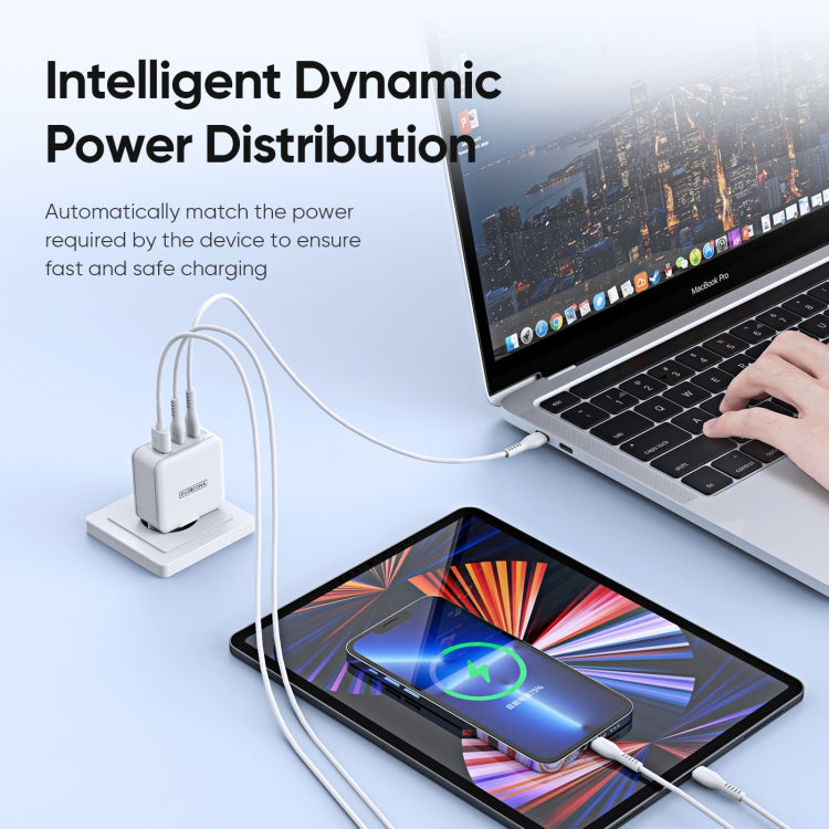 DUZZONA T9 65W Dual USB-C / Type-C+USB GaN Fast Charger, Specification:EU Plug - free shipping - PMC TechLife - Order now!