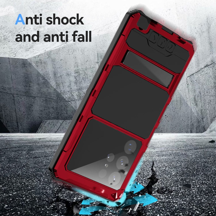 For Samsung Galaxy S22 Ultra 5G R-JUST RJ-56 3rd Gen Life Waterproof Dustproof Shockproof Phone Case(Red) - free shipping - PMC TechLife - Order now!