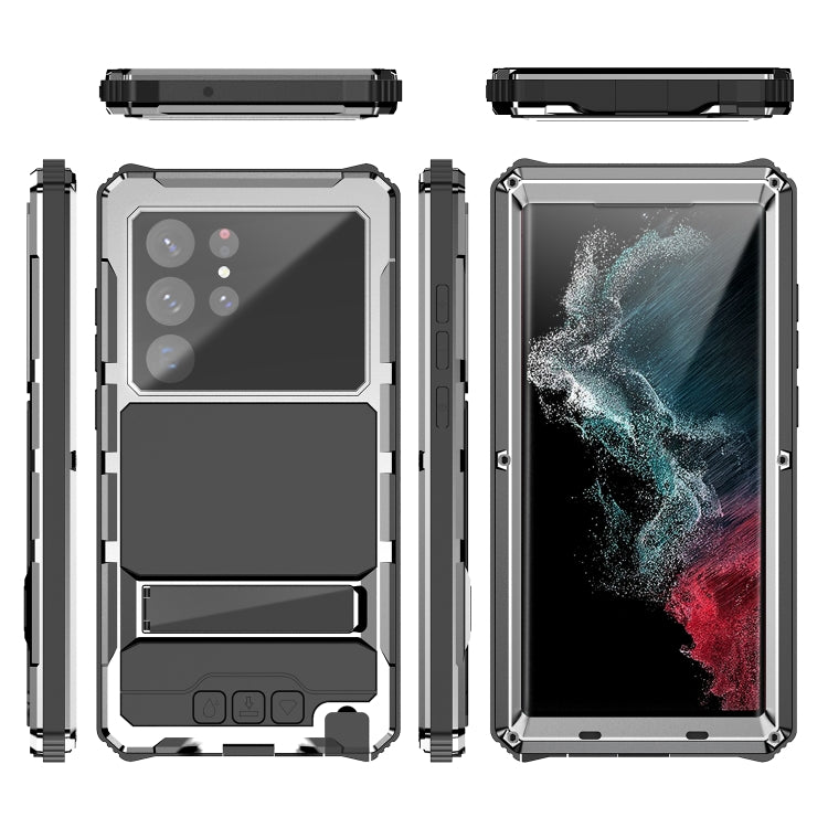For Samsung Galaxy S22 Ultra 5G R-JUST RJ-56 3rd Gen Life Waterproof Dustproof Shockproof Phone Case(Silver) - free shipping - PMC TechLife - Order now!