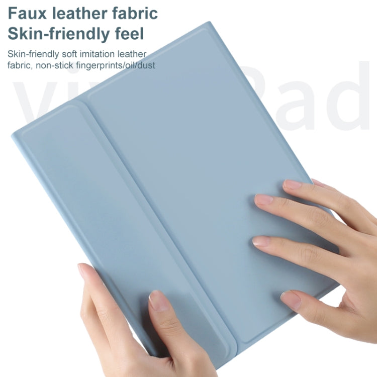 For Lenovo Tab M10 Plus 10.6 3rd Gen 2022 LX106 Square Keys Detachable Bluetooth Keyboard Leather Tablet Case(Black) - Lenovo Keyboard by PMC TechLife | Online Shopping South Africa | PMC TechLife