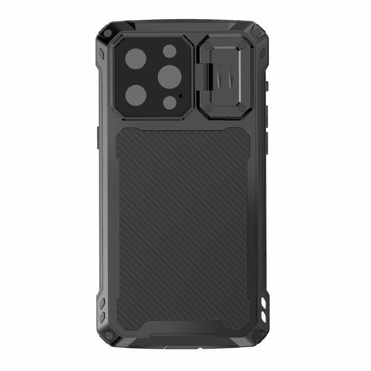 For iPhone 14 Pro Max RedPepper Silver Shield Series All-inclusive Lens Metal Phone Case(Black) - iPhone 14 Pro Max Cases by RedPepper | Online Shopping South Africa | PMc TechLife | Buy Now Pay Later Mobicred
