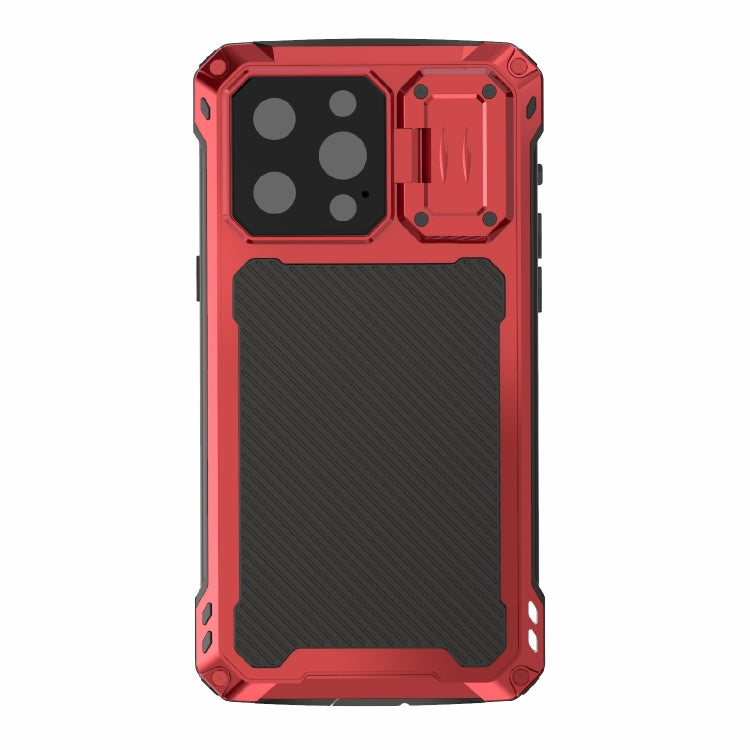 For iPhone 14 Pro Max RedPepper Silver Shield Series All-inclusive Lens Metal Phone Case(Red) - iPhone 14 Pro Max Cases by RedPepper | Online Shopping South Africa | PMc TechLife | Buy Now Pay Later Mobicred