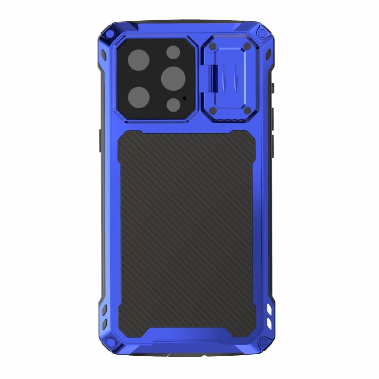 For iPhone 14 Pro Max RedPepper Silver Shield Series All-inclusive Lens Metal Phone Case(Blue) - iPhone 14 Pro Max Cases by RedPepper | Online Shopping South Africa | PMc TechLife | Buy Now Pay Later Mobicred