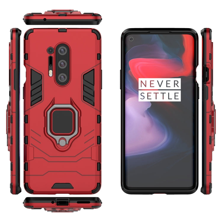 For OnePlus 8 Pro PC + TPU Anti-fall Protective Case with Ring Holder(Red) - OnePlus Cases by PMC TechLife | Online Shopping South Africa | PMC TechLife