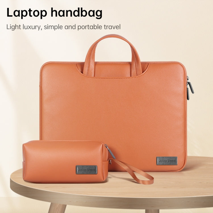 Waterproof PU Laptop Bag Inner Bag with Power Pack, Size:15 inch(Rose Gold) - Other by PMC TechLife | Online Shopping South Africa | PMC TechLife | Buy Now Pay Later Mobicred