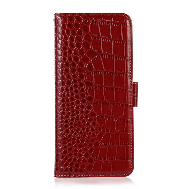 For Google Pixel 8 Crocodile Top Layer Cowhide Leather Phone Case(Red) - Google Cases by PMC TechLife | Online Shopping South Africa | PMC TechLife | Buy Now Pay Later Mobicred