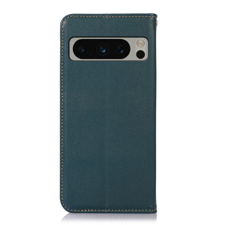 For Google Pixel 8 Pro KHAZNEH Nappa Top Layer Cowhide Leather Phone Case(Green) - Google Cases by PMC TechLife | Online Shopping South Africa | PMC TechLife | Buy Now Pay Later Mobicred