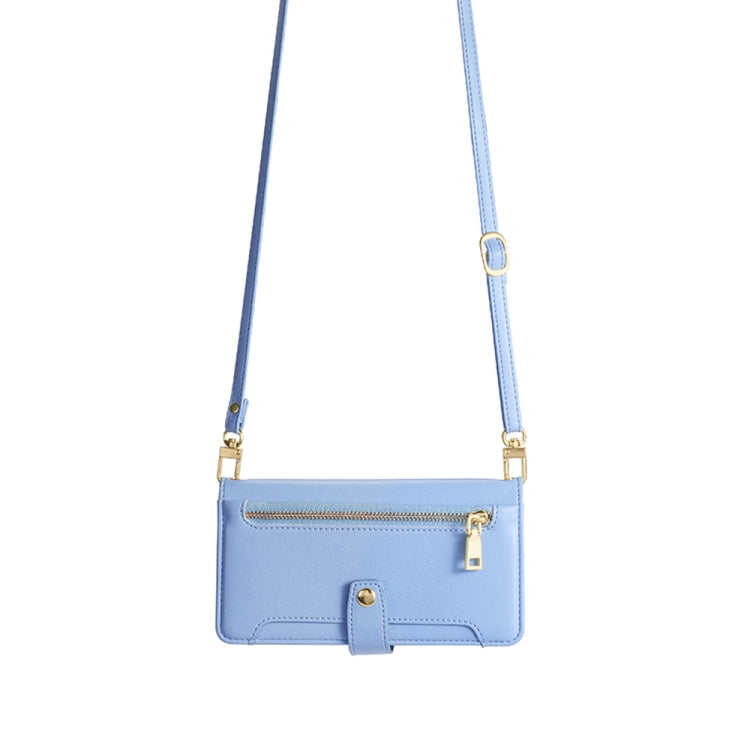 For Infinix Hot 12i Sheep Texture Cross-body Zipper Wallet Leather Phone Case(Blue) - Infinix Cases by PMC TechLife | Online Shopping South Africa | PMC TechLife | Buy Now Pay Later Mobicred