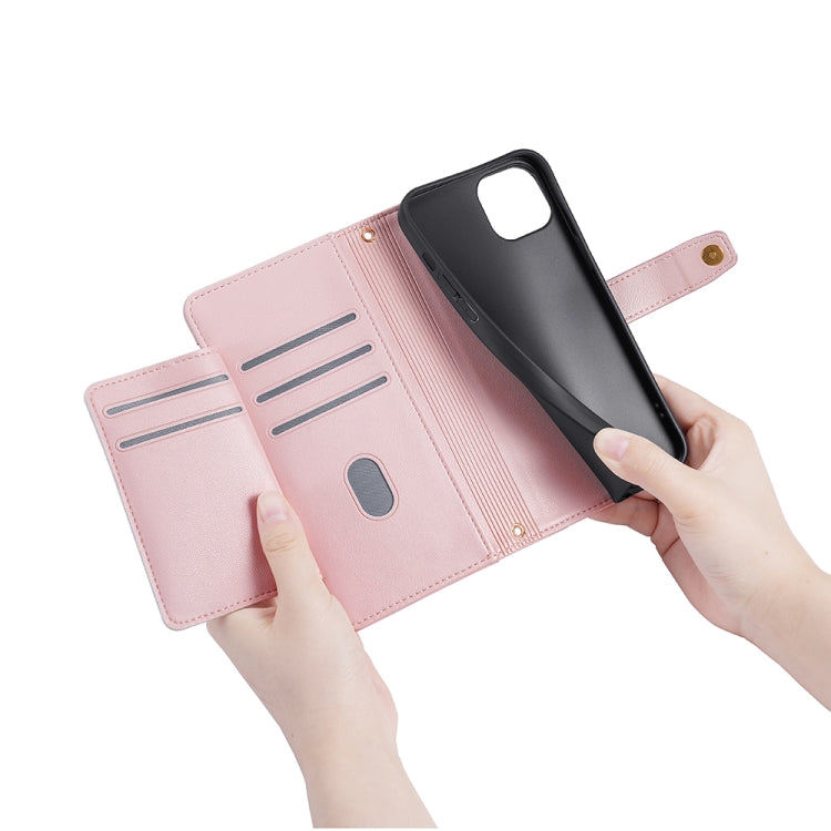 For Rakuten Big S Sheep Texture Cross-body Zipper Wallet Leather Phone Case(Pink) - More Brand by PMC TechLife | Online Shopping South Africa | PMC TechLife | Buy Now Pay Later Mobicred