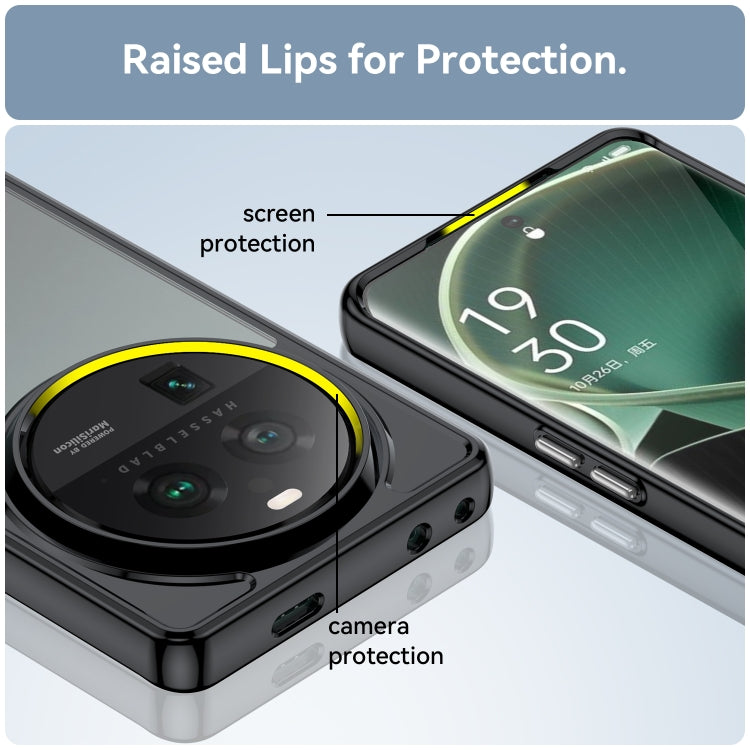 For OPPO Find X6 Pro 5G Colorful Series Acrylic + TPU Phone Case(Black) - OPPO Cases by PMC TechLife | Online Shopping South Africa | PMC TechLife | Buy Now Pay Later Mobicred