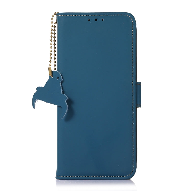 For Google Pixel 8 Pro Genuine Leather Magnetic RFID Leather Phone Case(Blue) - Google Cases by PMC TechLife | Online Shopping South Africa | PMC TechLife | Buy Now Pay Later Mobicred