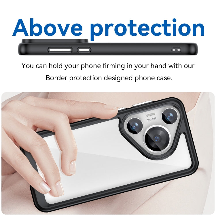 For Huawei Pura 70 Pro+ Colorful Series Acrylic + TPU Phone Case(Black) - free shipping - PMC Jewellery - Order now!