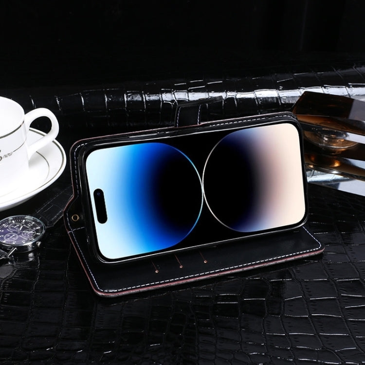 For Blackview A85 idewei Crocodile Texture Leather Phone Case(Black) - More Brand by idewei | Online Shopping South Africa | PMC TechLife | Buy Now Pay Later Mobicred