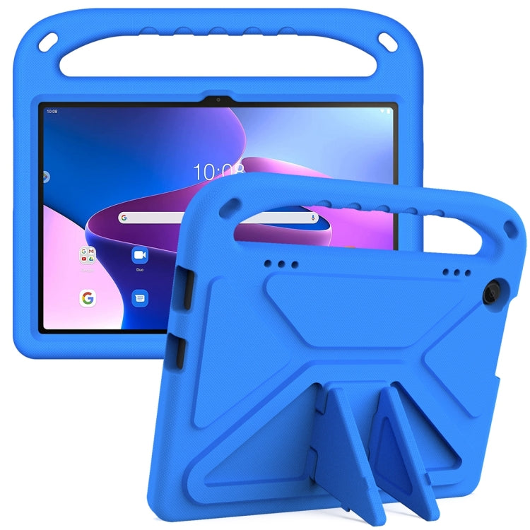For Lenovo Tab M10 3rd Gen Handle EVA Shockproof Tablet Case with Holder(Blue) - Lenovo by PMC TechLife | Online Shopping South Africa | PMC TechLife | Buy Now Pay Later Mobicred