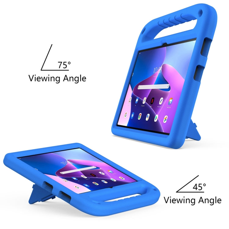 For Lenovo Tab M10 3rd Gen Handle EVA Shockproof Tablet Case with Holder(Blue) - Lenovo by PMC TechLife | Online Shopping South Africa | PMC TechLife | Buy Now Pay Later Mobicred