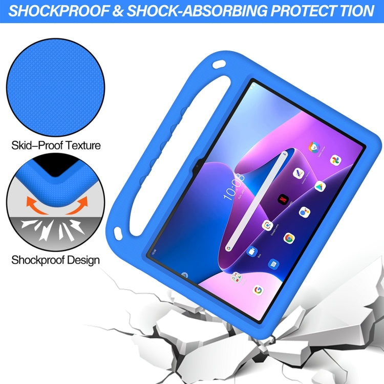 For Lenovo Tab M10 3rd Gen Handle EVA Shockproof Tablet Case with Holder(Blue) - Lenovo by PMC TechLife | Online Shopping South Africa | PMC TechLife | Buy Now Pay Later Mobicred