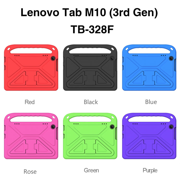 For Lenovo Tab M10 3rd Gen Handle EVA Shockproof Tablet Case with Holder(Blue) - Lenovo by PMC TechLife | Online Shopping South Africa | PMC TechLife | Buy Now Pay Later Mobicred