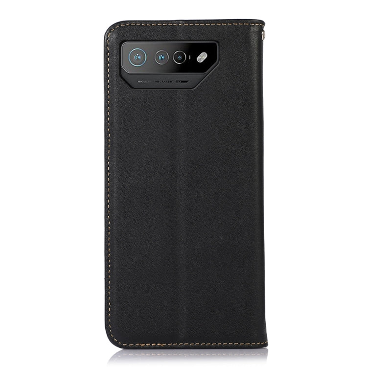 For Asus ROG Phone 7 KHAZNEH Nappa Top Layer Cowhide Leather Phone Case(Black) - ASUS Cases by PMC TechLife | Online Shopping South Africa | PMC TechLife | Buy Now Pay Later Mobicred