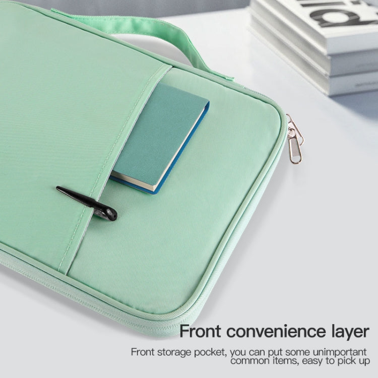 For 12.9-13 inch Laptop Portable Cloth Texture Leather Bag(White) - 13.3 inch by PMC TechLife | Online Shopping South Africa | PMC TechLife | Buy Now Pay Later Mobicred