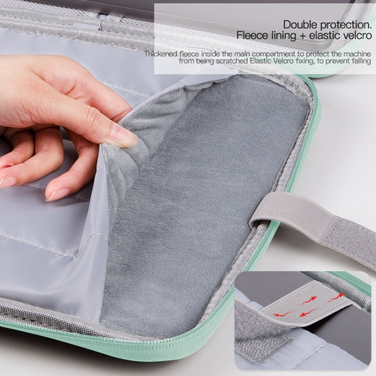 For 12.9-13 inch Laptop Portable Cloth Texture Leather Bag(White) - 13.3 inch by PMC TechLife | Online Shopping South Africa | PMC TechLife | Buy Now Pay Later Mobicred