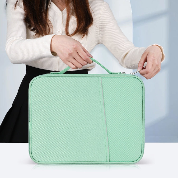 For 12.9-13 inch Laptop Portable Cloth Texture Leather Bag(White) - 13.3 inch by PMC TechLife | Online Shopping South Africa | PMC TechLife | Buy Now Pay Later Mobicred