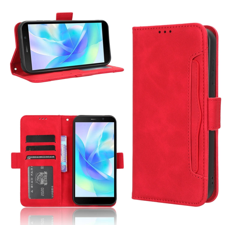 For Doogee X97 / X97 Pro Skin Feel Calf Texture Card Slots Leather Phone Case(Red) - Doogee Cases by PMC TechLife | Online Shopping South Africa | PMC TechLife | Buy Now Pay Later Mobicred