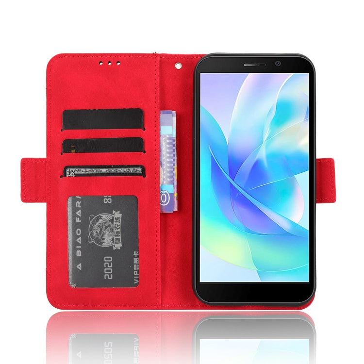 For Doogee X97 / X97 Pro Skin Feel Calf Texture Card Slots Leather Phone Case(Red) - Doogee Cases by PMC TechLife | Online Shopping South Africa | PMC TechLife | Buy Now Pay Later Mobicred