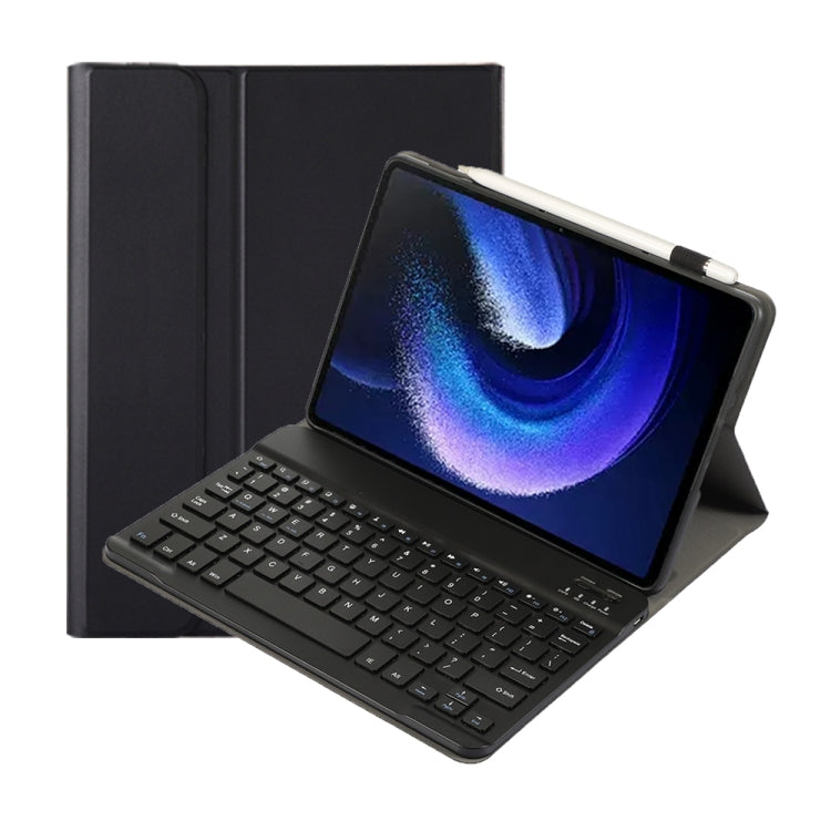 For Xiaomi Pad 6 / Pad 6 Pro A0N7 Lambskin Texture Ultra-thin Bluetooth Keyboard Leather Case(Black) - Xiaomi Keyboard by PMC TechLife | Online Shopping South Africa | PMC TechLife | Buy Now Pay Later Mobicred