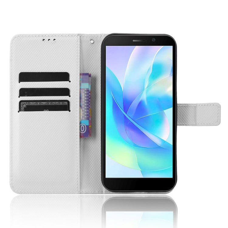 For Doogee X97 / X97 Pro Diamond Texture Leather Phone Case(White) - Doogee Cases by PMC TechLife | Online Shopping South Africa | PMC TechLife | Buy Now Pay Later Mobicred