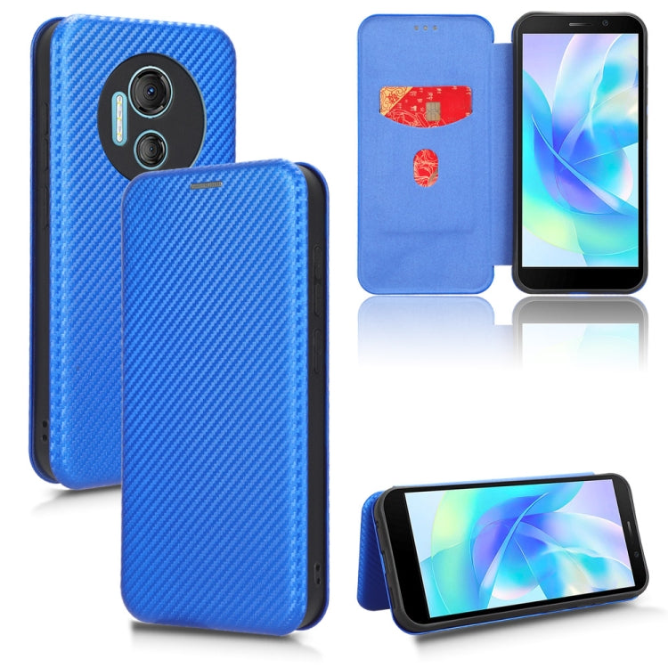For DOOGEE X97 / X97 Pro Carbon Fiber Texture Flip Leather Phone Case(Blue) - Doogee Cases by PMC TechLife | Online Shopping South Africa | PMC TechLife | Buy Now Pay Later Mobicred