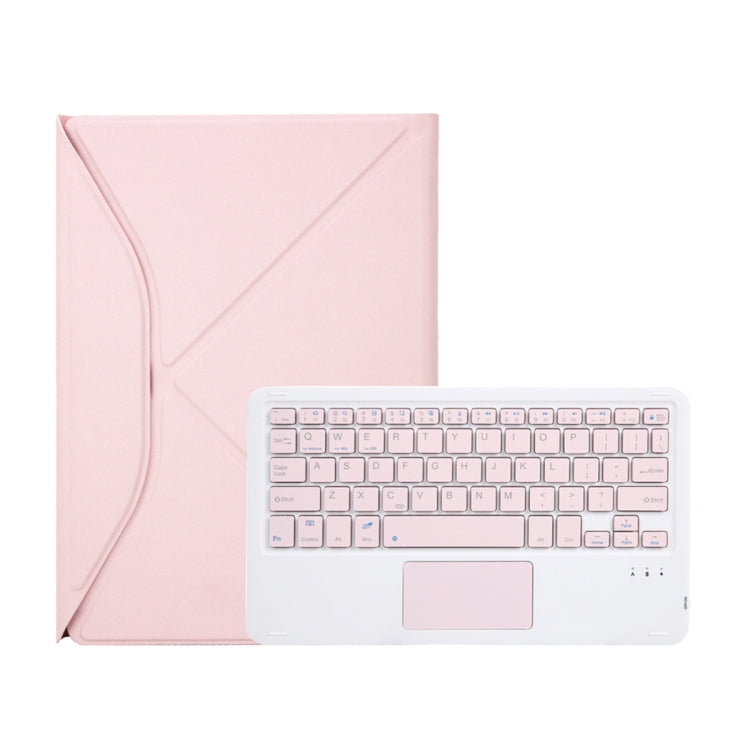 Z10B-A For iPad 10th Gen 10.9 2022 / 11 2025 Pen Slot Touchpad Bluetooth Keyboard Leather Tablet Case(Pink) - Universal by PMC TechLife | Online Shopping South Africa | PMC TechLife | Buy Now Pay Later Mobicred
