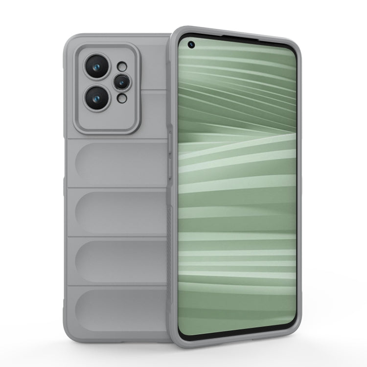 For Realme GT2 Pro Magic Shield TPU + Flannel Phone Case(Grey) - Realme Cases by PMC TechLife | Online Shopping South Africa | PMC TechLife | Buy Now Pay Later Mobicred