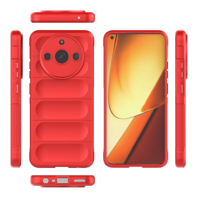 For Realme 11 5G Magic Shield TPU + Flannel Phone Case(Wine Red) - Realme Cases by PMC TechLife | Online Shopping South Africa | PMC TechLife | Buy Now Pay Later Mobicred