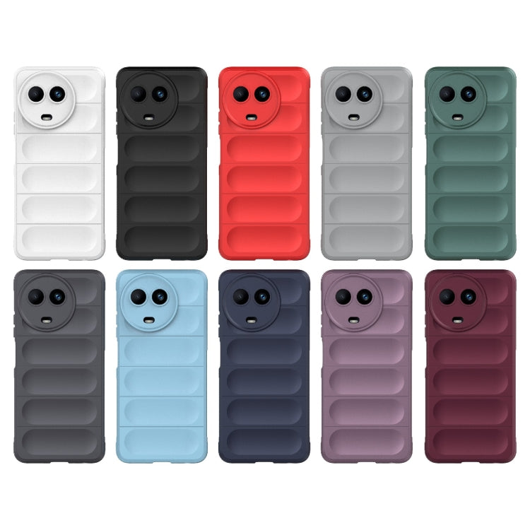 For Realme 11 5G Global Magic Shield TPU + Flannel Phone Case(Light Blue) - Realme Cases by PMC TechLife | Online Shopping South Africa | PMC TechLife | Buy Now Pay Later Mobicred