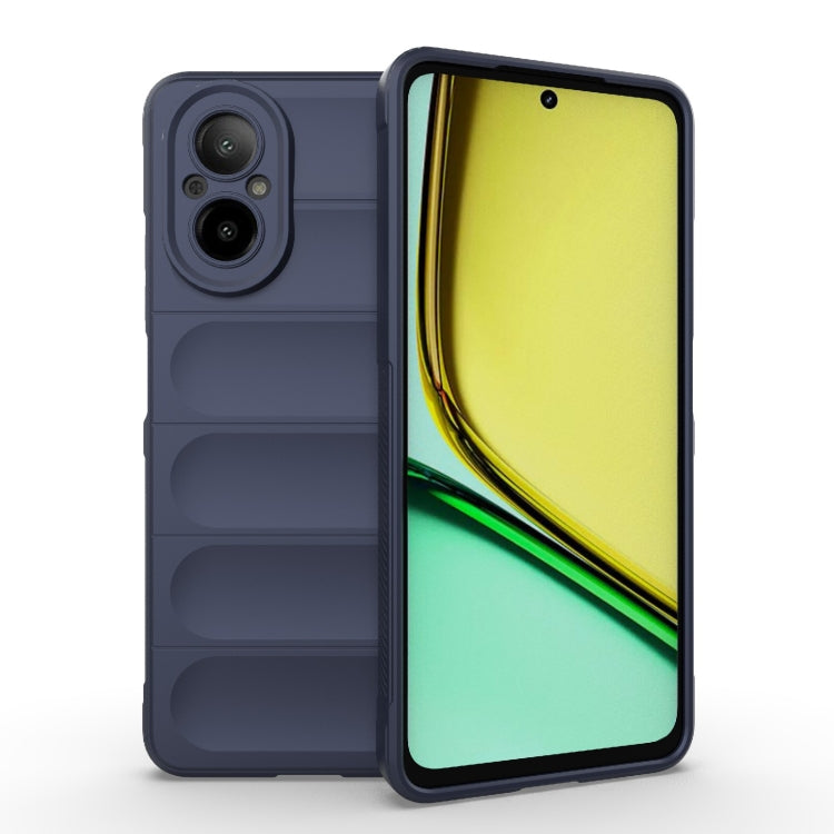For Realme C67 4G Global Magic Shield TPU + Flannel Phone Case(Dark Blue) - Realme Cases by PMC TechLife | Online Shopping South Africa | PMC TechLife | Buy Now Pay Later Mobicred