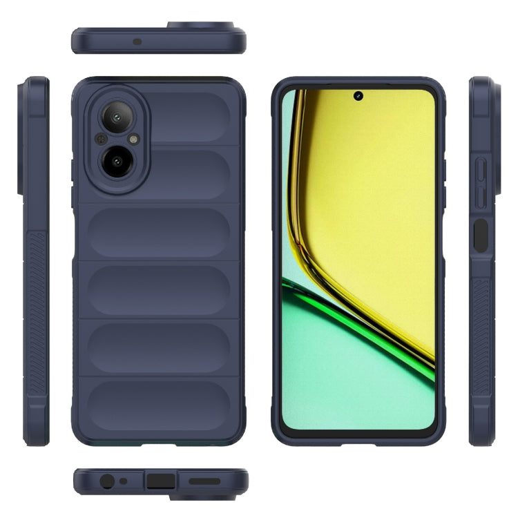 For Realme C67 4G Global Magic Shield TPU + Flannel Phone Case(Dark Blue) - Realme Cases by PMC TechLife | Online Shopping South Africa | PMC TechLife | Buy Now Pay Later Mobicred