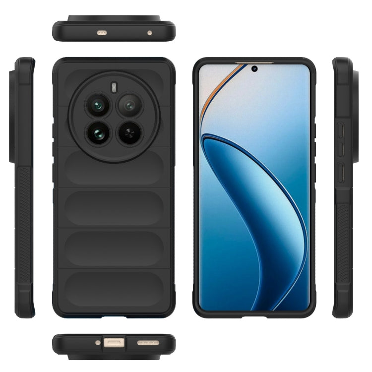 For Realme 12 Pro 5G / 12 Pro+ Magic Shield TPU + Flannel Phone Case(Black) - free shipping - PMC TechLife - Order now!